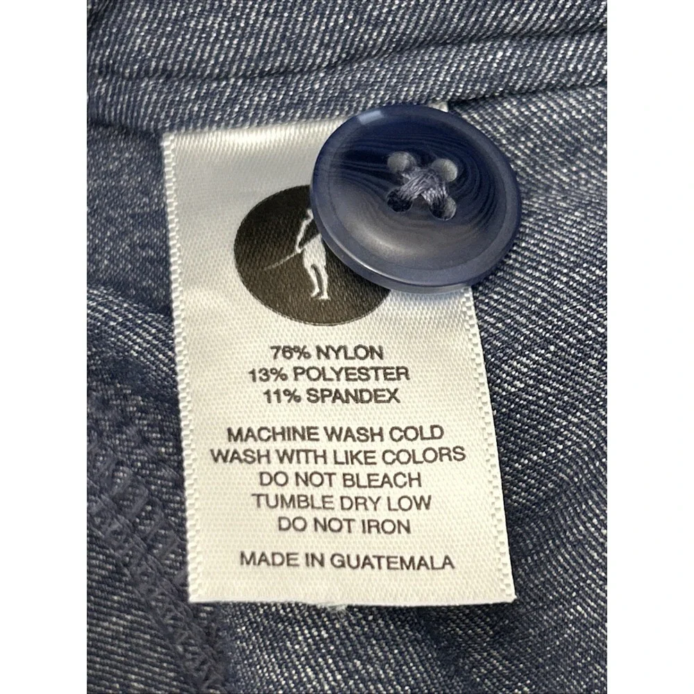 Toes on the Nose Golf Pants Men 32x30 Stretch Lightweight Heather Gray Blue Slim